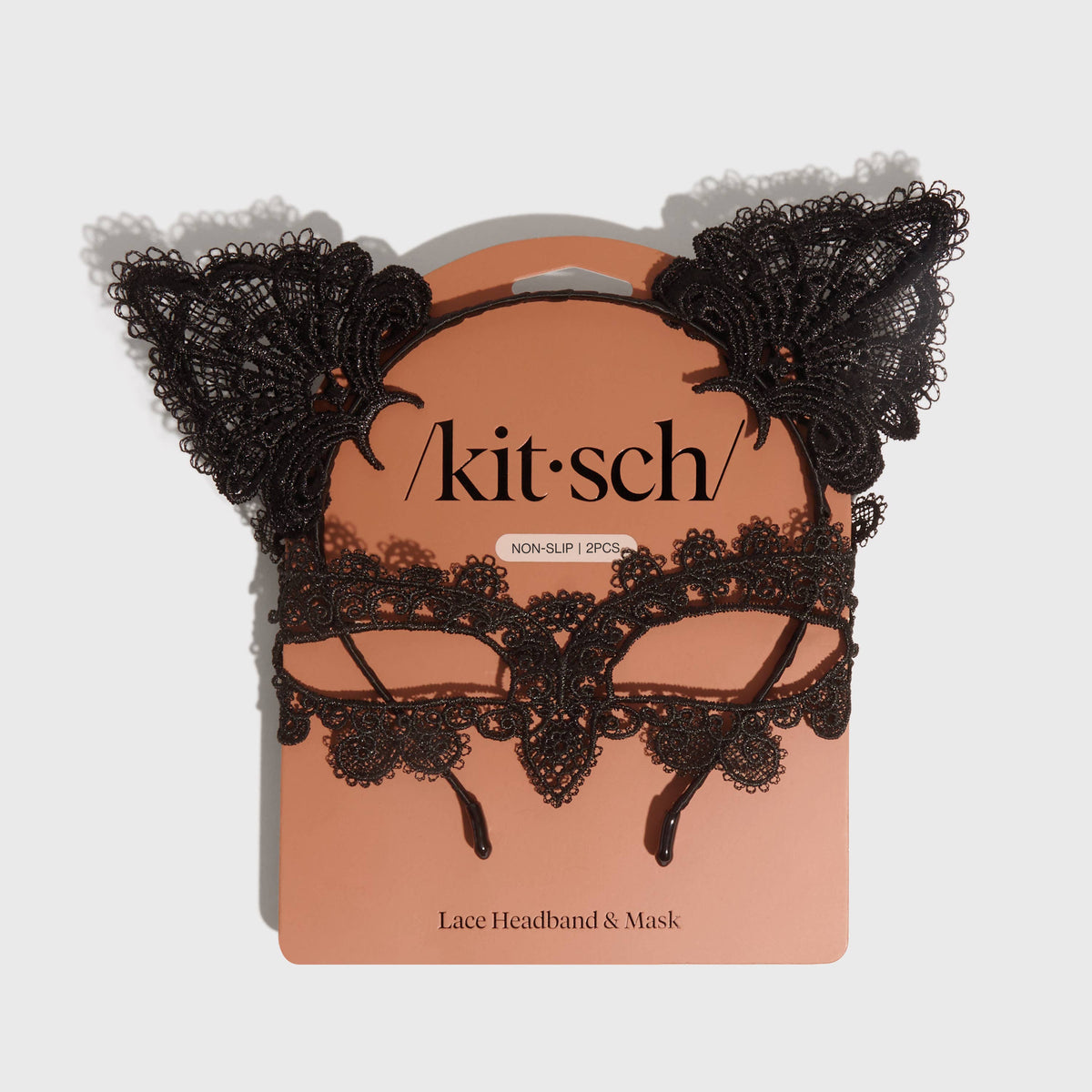 Kitsch Hiuspanta & Naamio 2 osaa - Black Cat