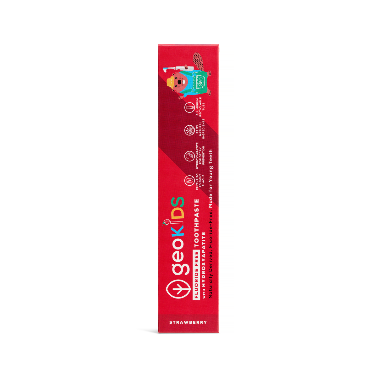 Georganics Kids Hydroxyapatite -fluoriton hammastahna – Mansikka