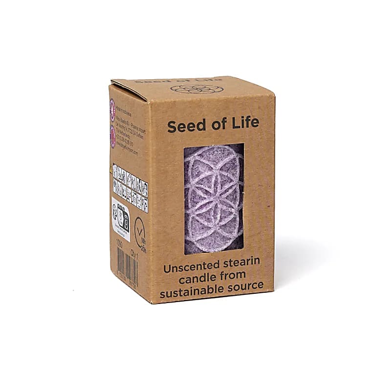 Kynttilä Seed of Life, violetti 5,5 x 8 cm