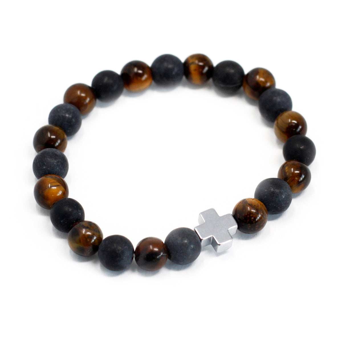 Friendship Bracelets - Power - Tiger Eye & Black Stone