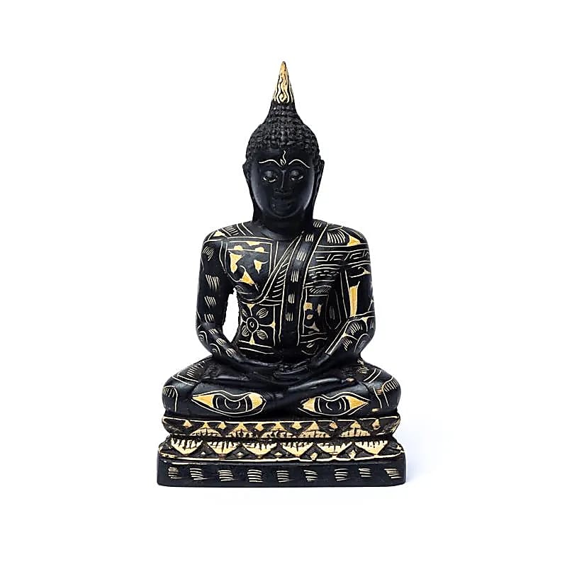 Meditaatio Buddha 17cm, musta