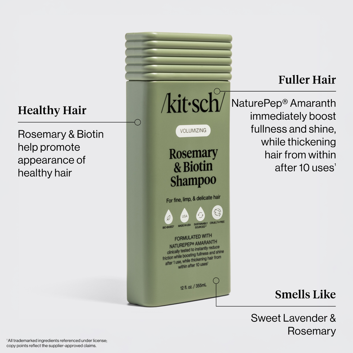 Kitsch Volumizing Rosemary & Biotin Shampoo 355ml
