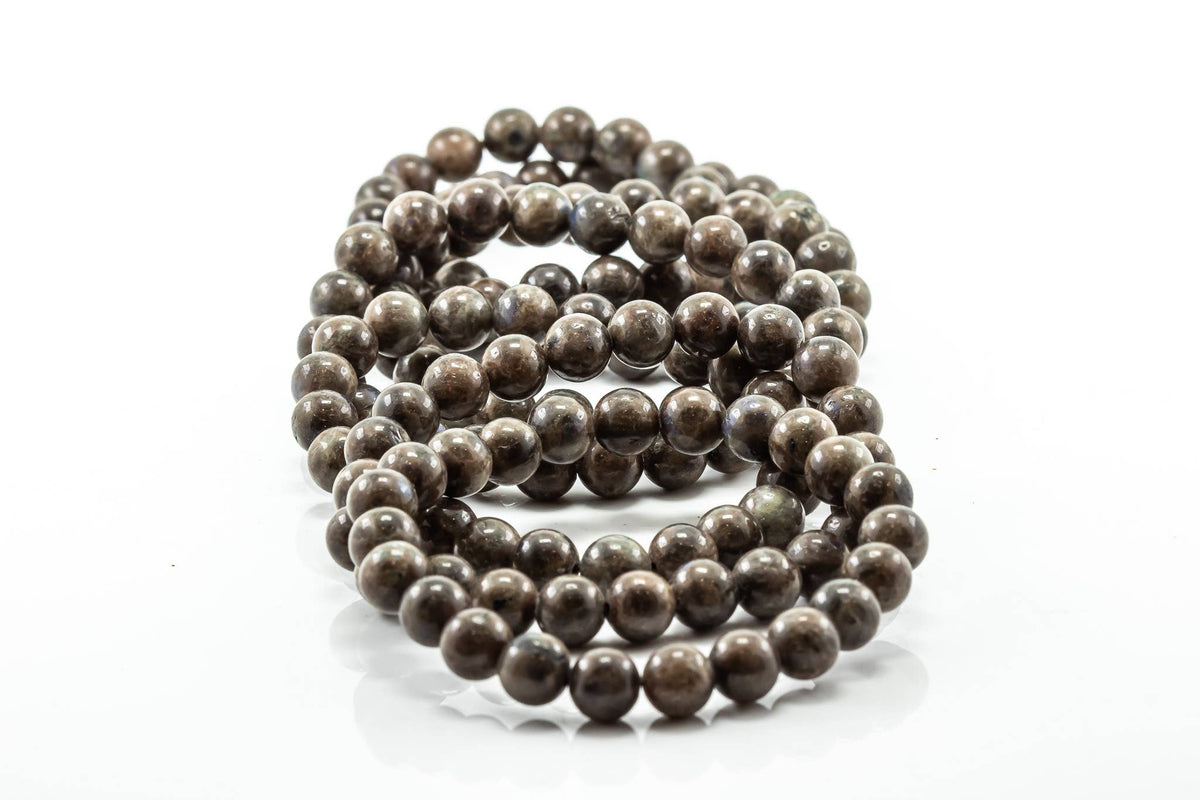 Gemstone Bracelets 8mm: Black Lava