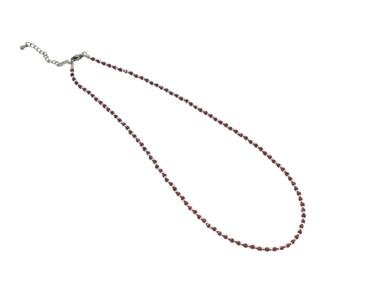 Halsband Granat