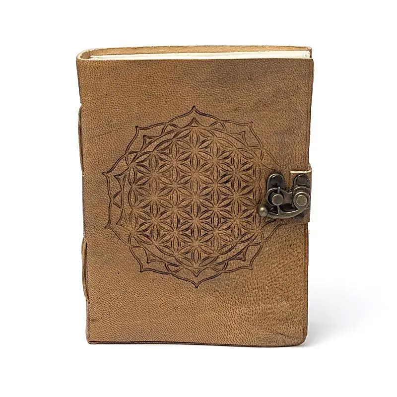Muistikirja Elämänkukka mandala, keinonahka ( 13x18cm)