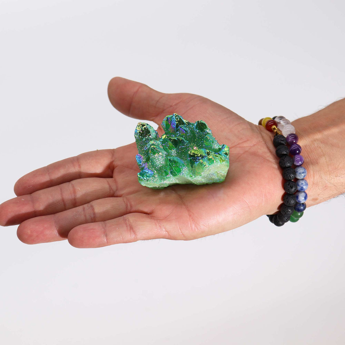 Aura kvarts - Green Flame ca 7-10cm