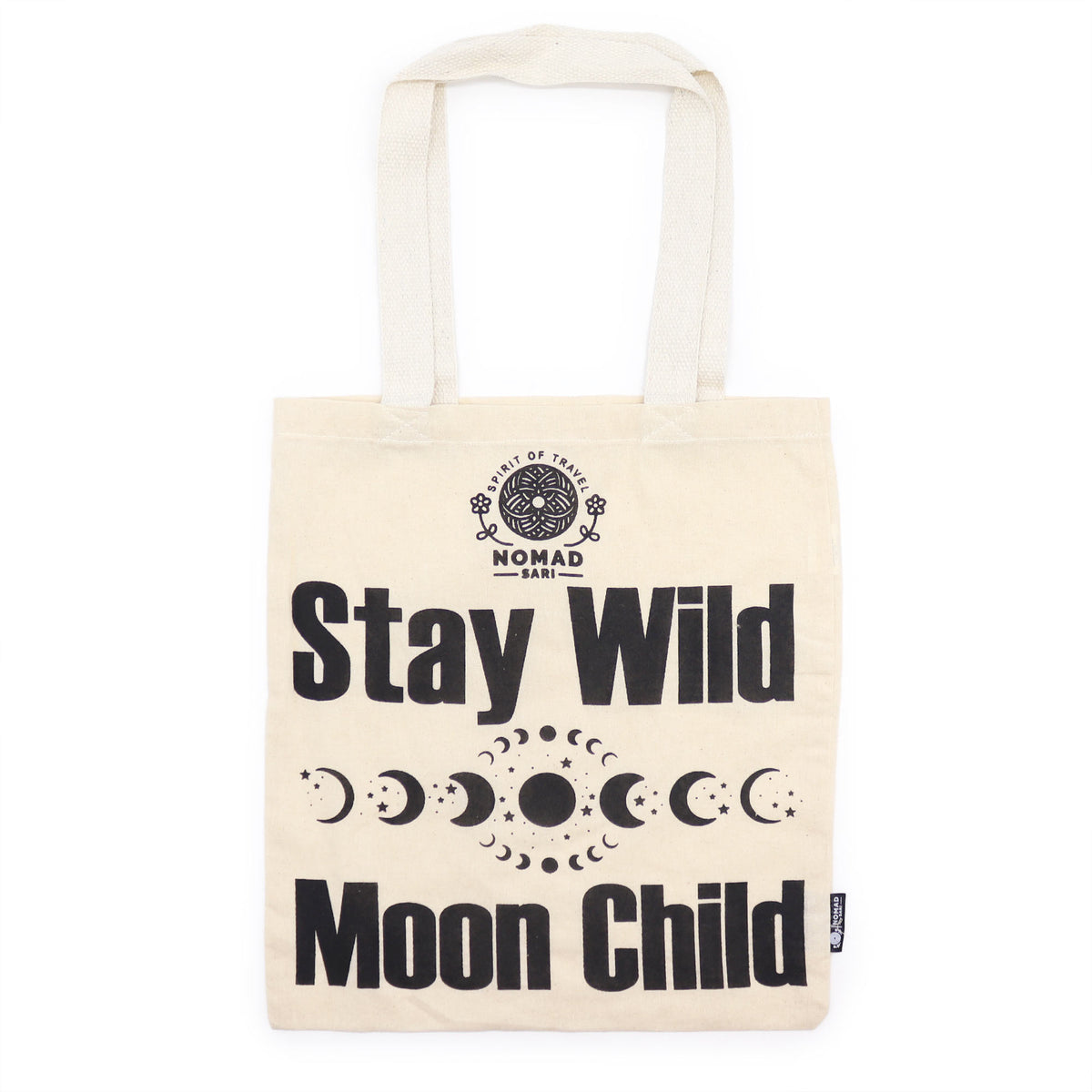 Puuvillakassi Stay Wild, Moon Child 40x36cm