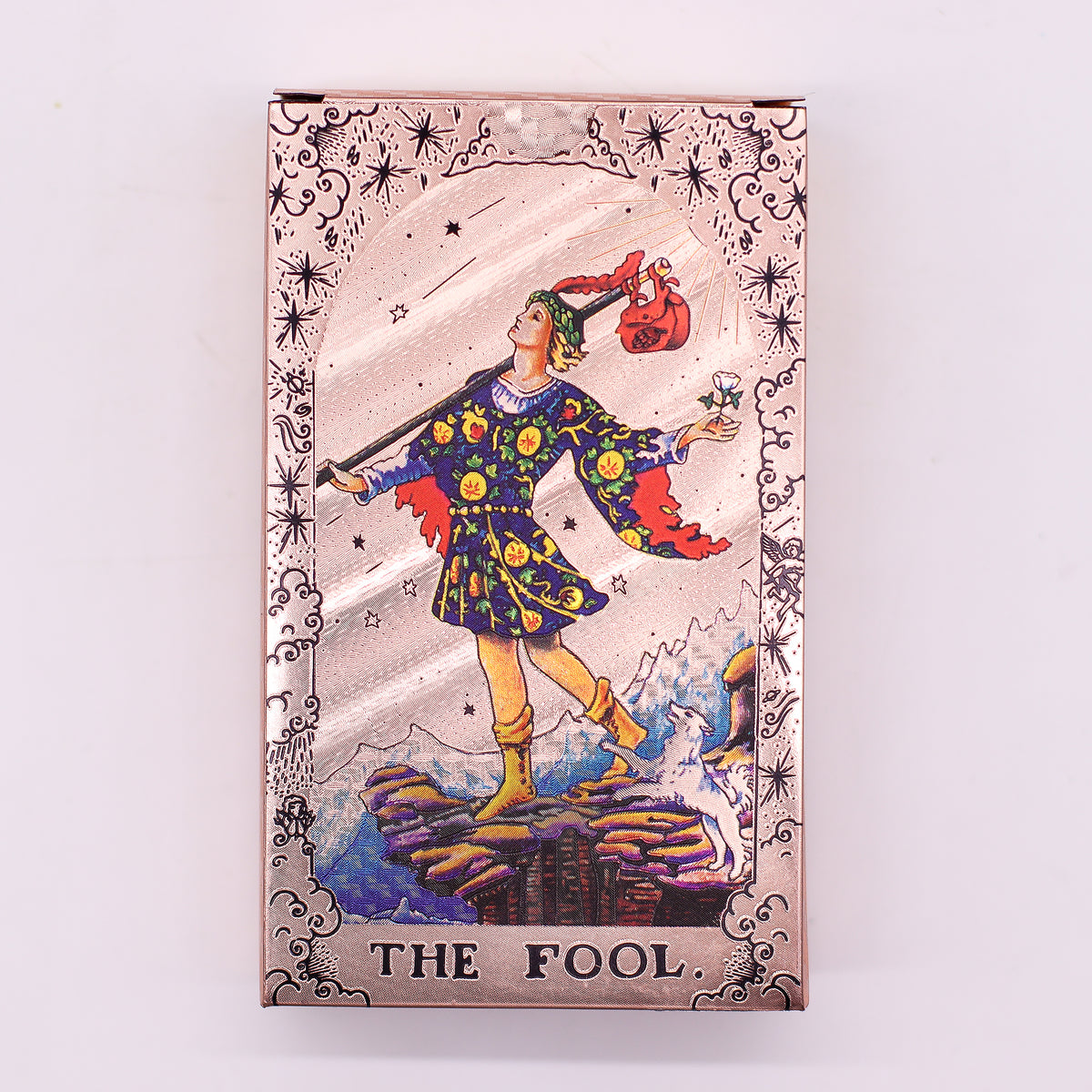 Rose Gold Foil Tarot Set - Moon Phase with Booklet