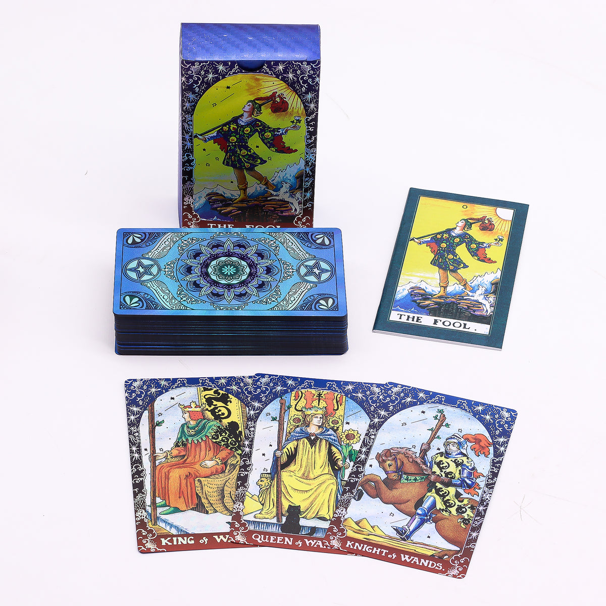 Blue Foil Tarot Set - Mandala with Booklet