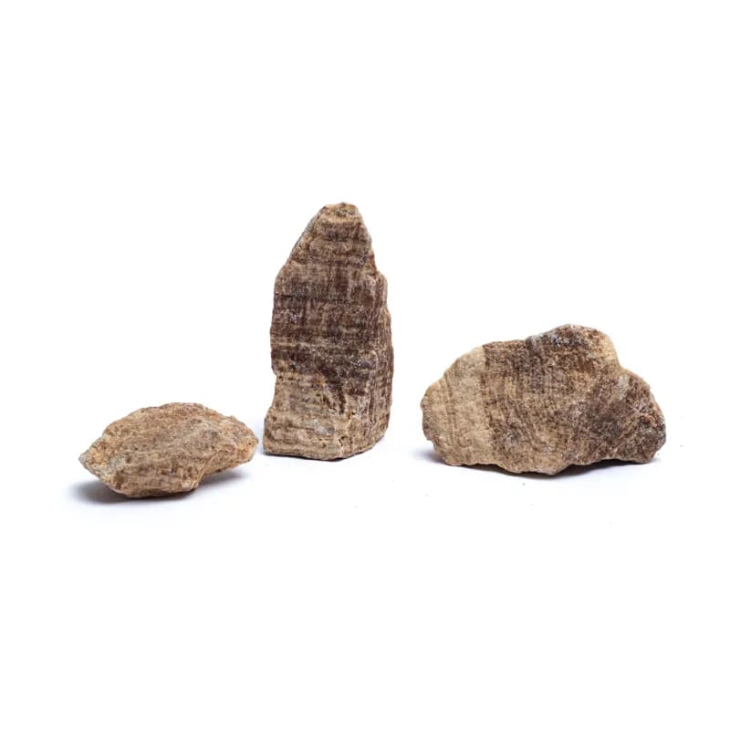 Raidallinen aragoniitti raakapala 3–8 cm