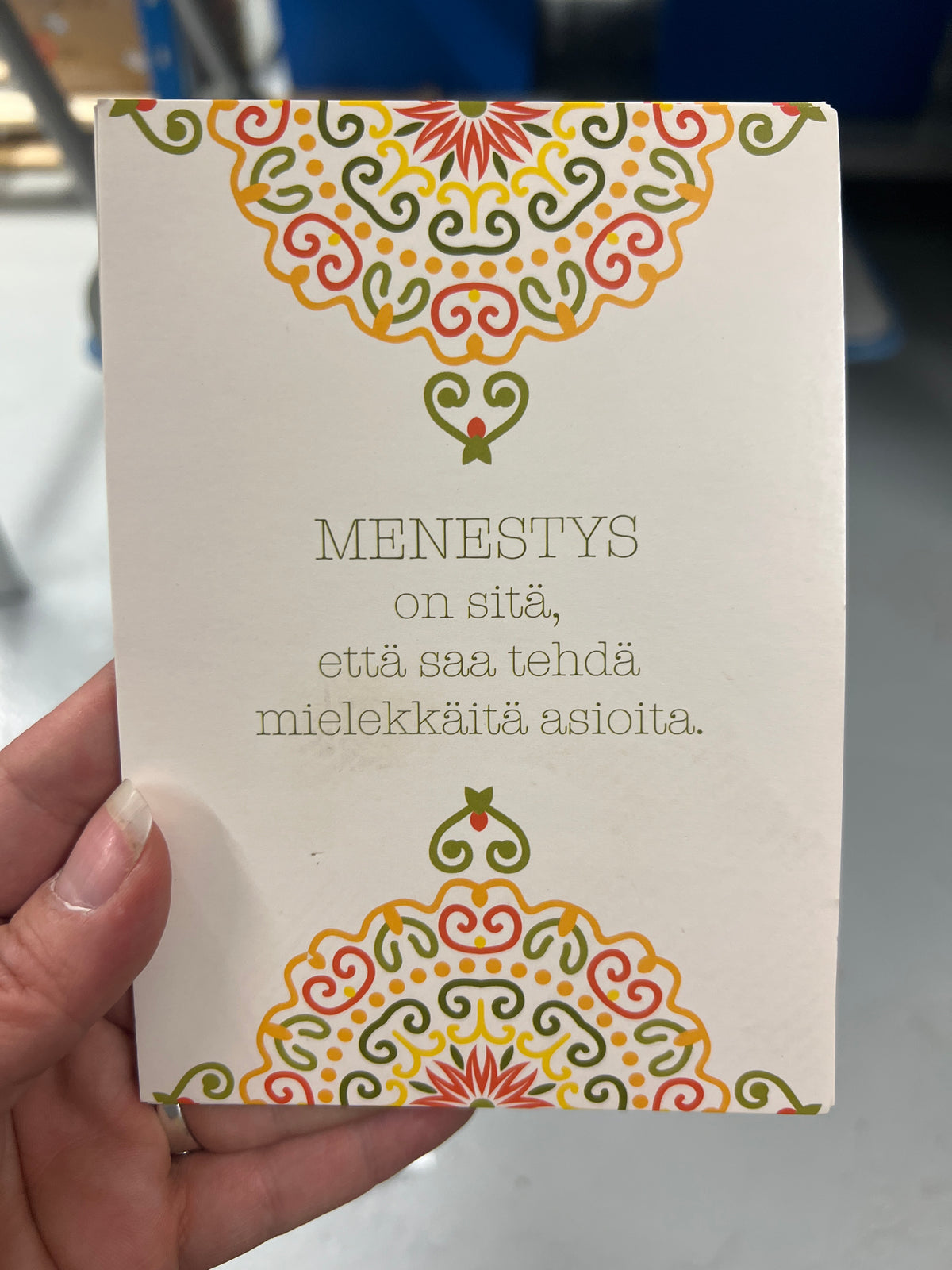Tankeväckande vykort Framgång