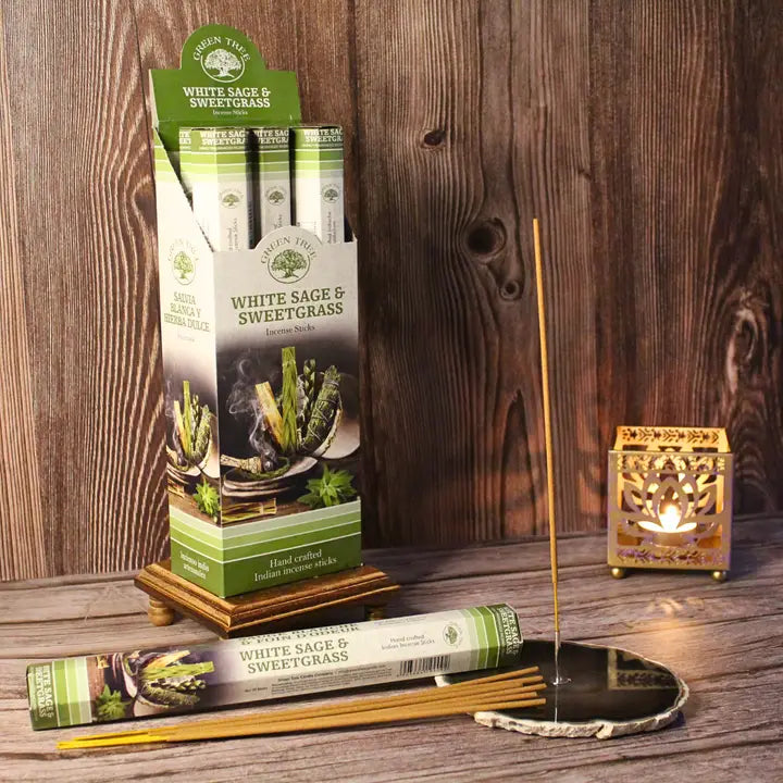Green Tree White Sage & Sweetgrass