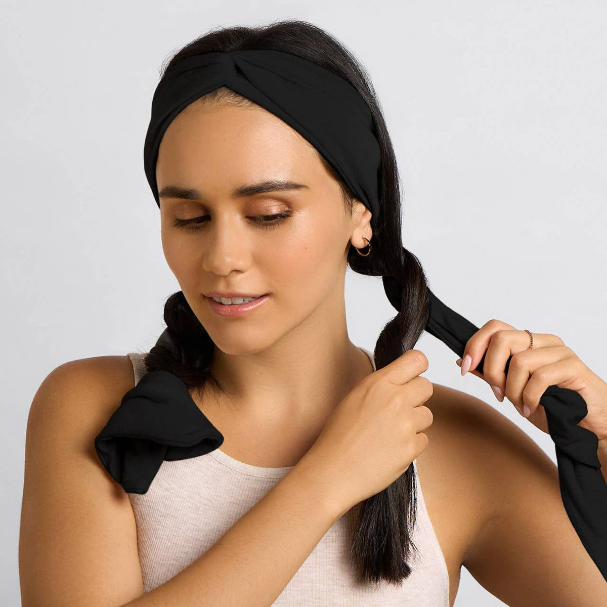 Set & Flow Heatless Curling Headband - Black