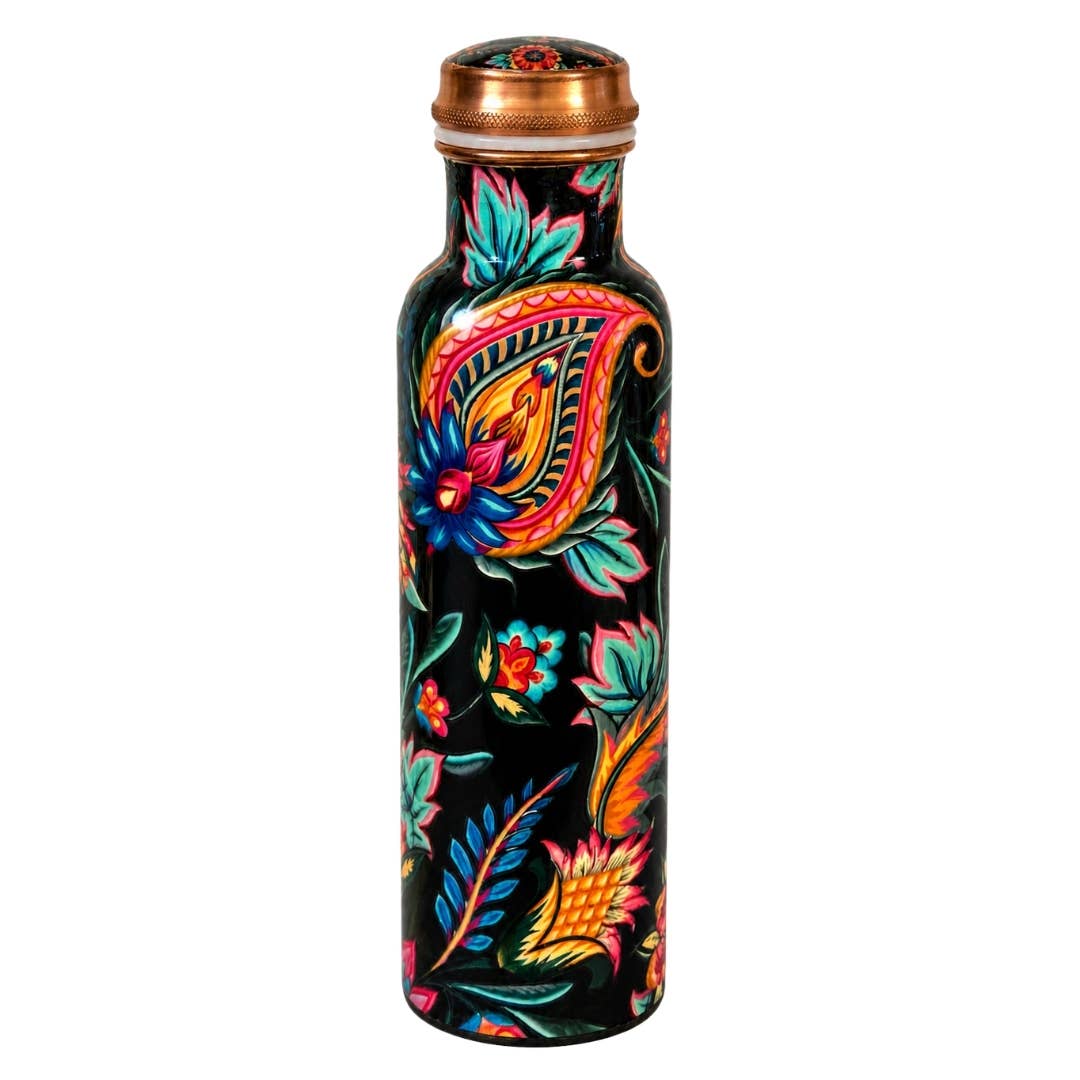 Floral Paisley kuparipullo 1 L | 100 % puhdasta kuparia