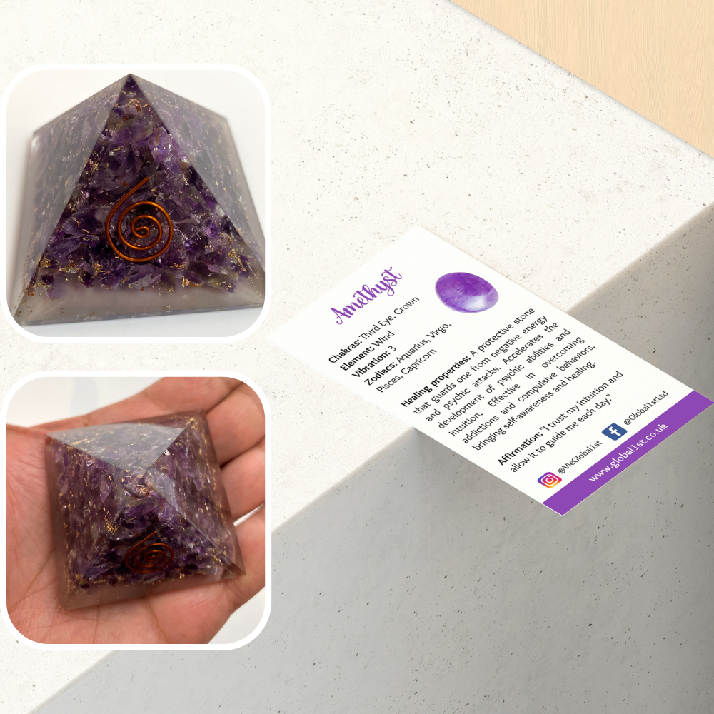 Orgoniitti Reiki Healing Pyramidi, 4-5,5cm