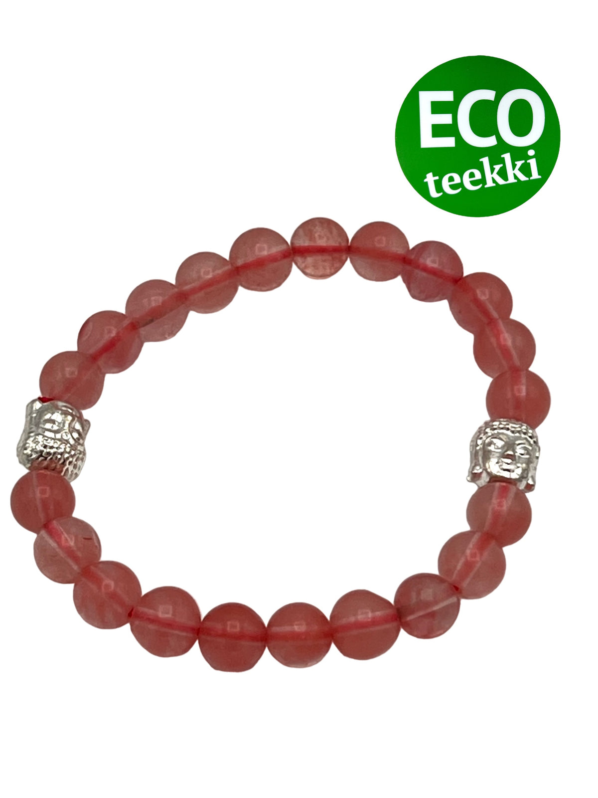 Buddha Armband Körsbärskvarts 8mm