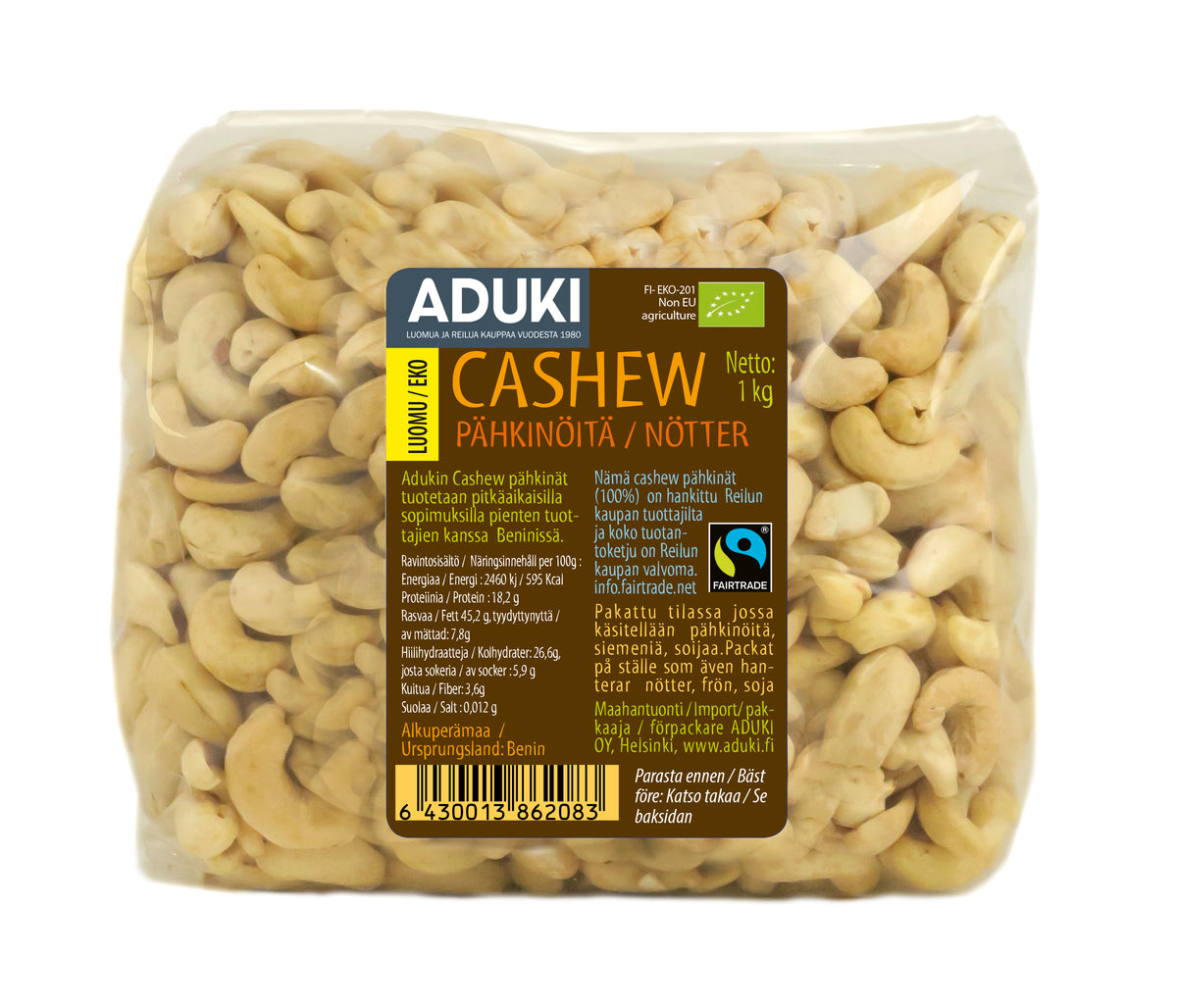 Ekologiska Cashew nötter 1kg
