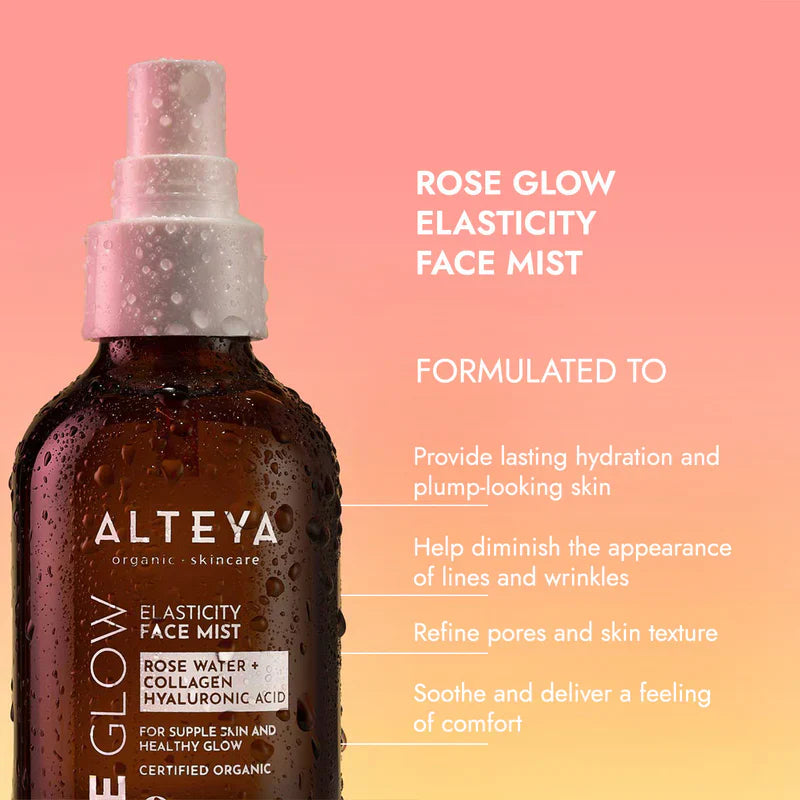Ansiktsspray Glow - Rosenvatten + Kollagenpeptid 120ml