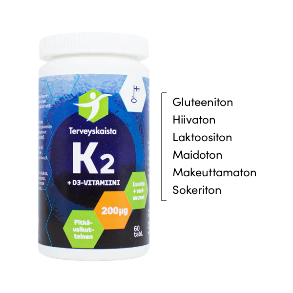 Terveyskaistan K2+D3 60tbl.