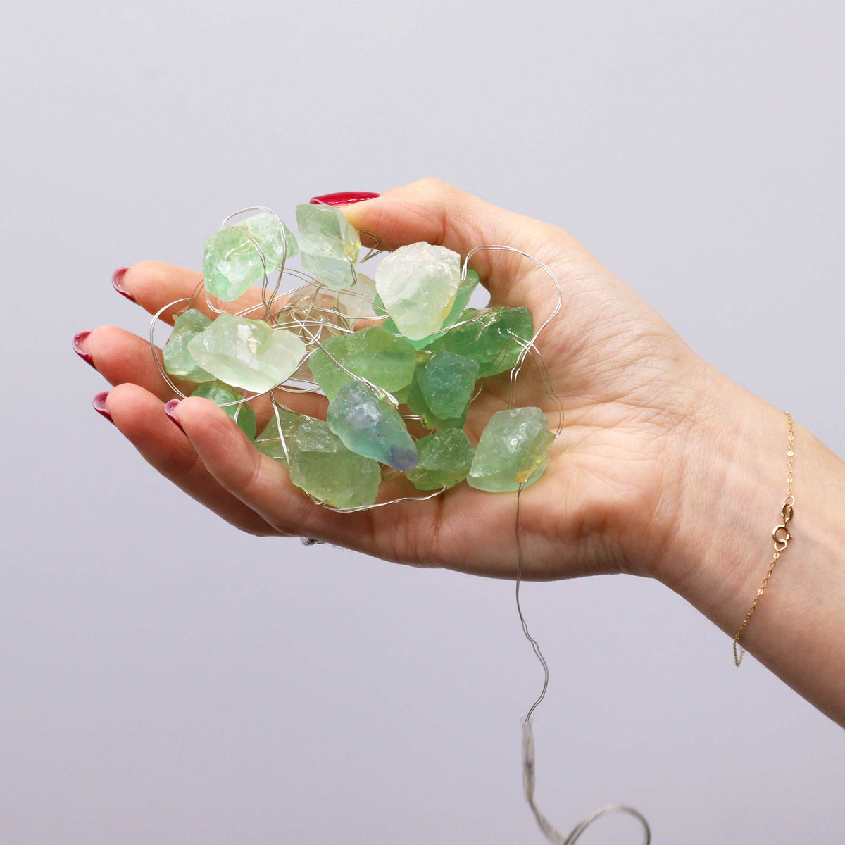 LED Kristalljulljusslinga Jade