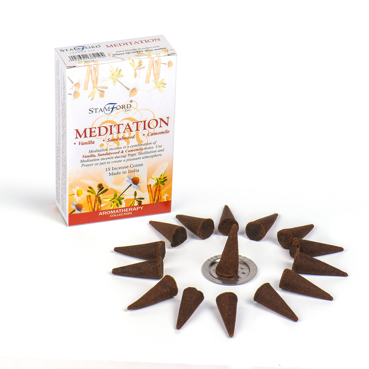 Meditation Incense Cones 15kpl