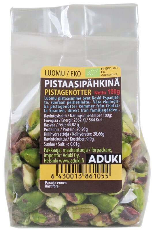 Ekologiska Pistagenötter 100g
