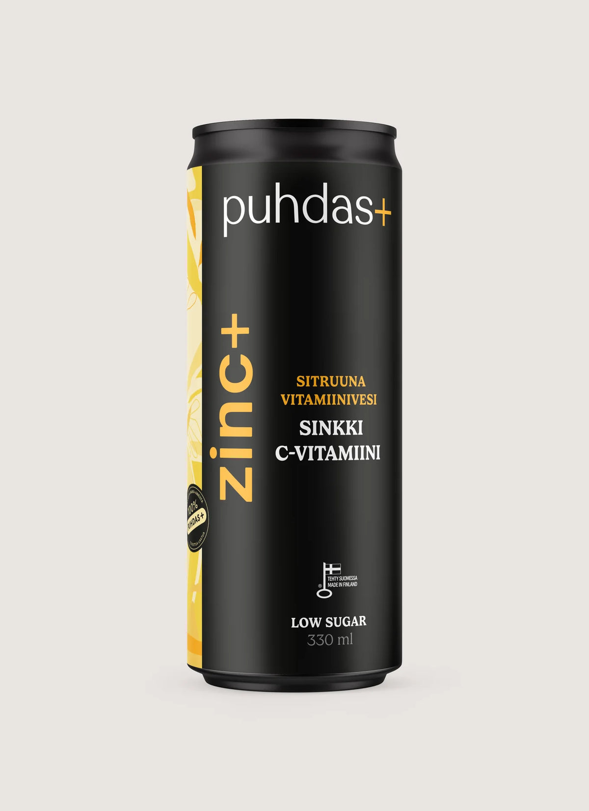 puhdas+ Zinc+ Sitruuna Vitamiinivesi 330 ml
