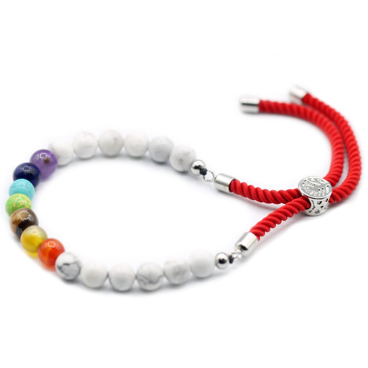 Armband 925 Silver Howlit - Chakra