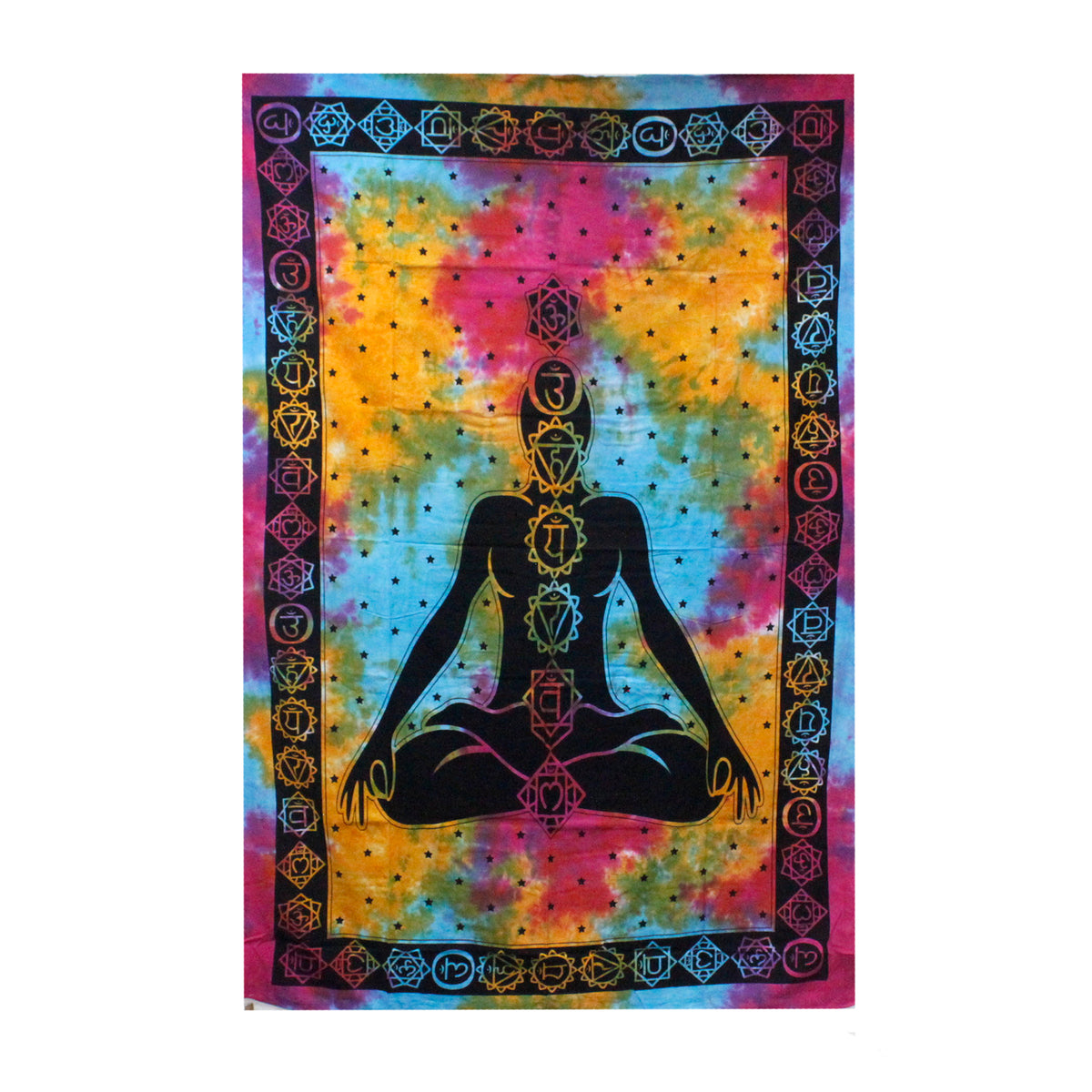 Sängöverkast / väggbonad Chakra Buddha