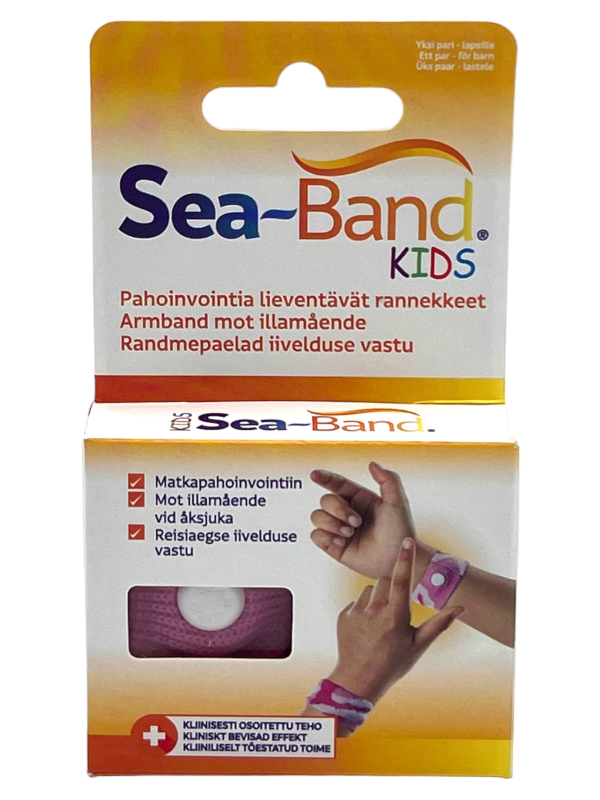 Sea-Band Kids rannekkeet, pinkki 1pari