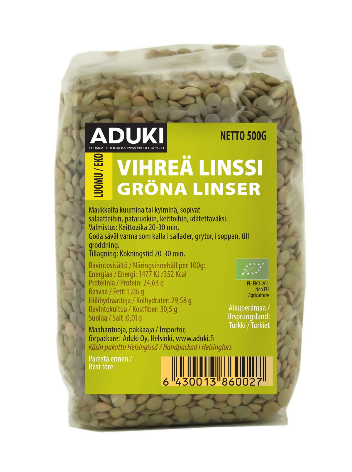 Vihreä Linssi (L) 500g