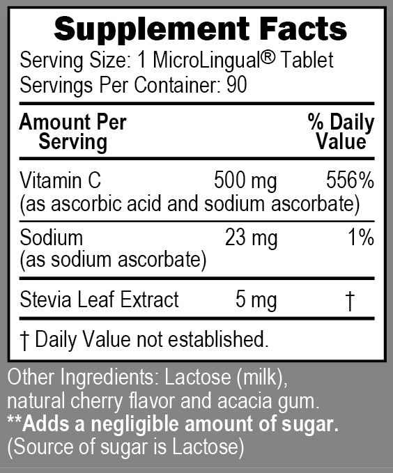 C 500mg Sour Cherry Melts 90tbl.