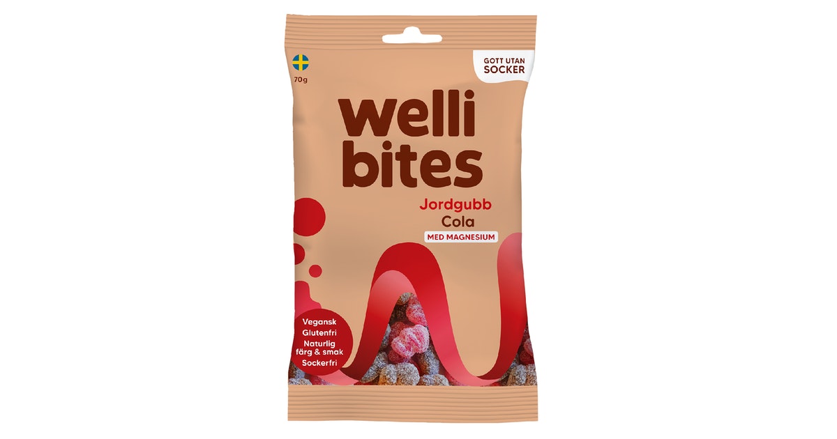 Wellibites Mansikka & Cola 70g