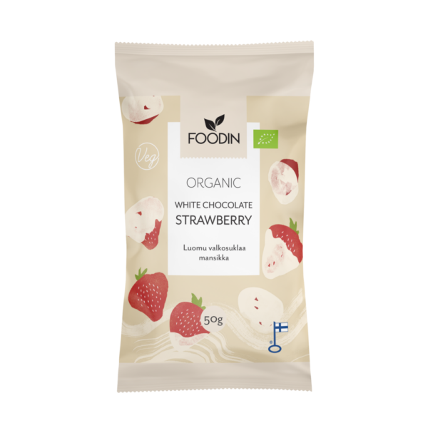 Foodin - Valkosuklaamansikka (L) 50g