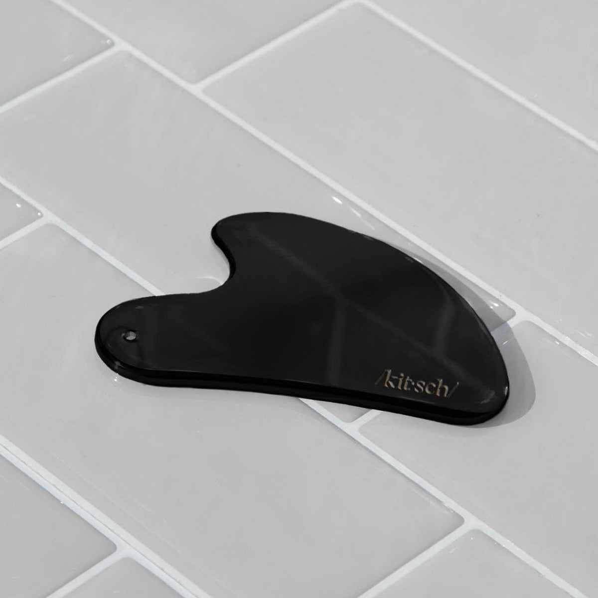 Kitsch Gua Sha - rostfritt stål SVART