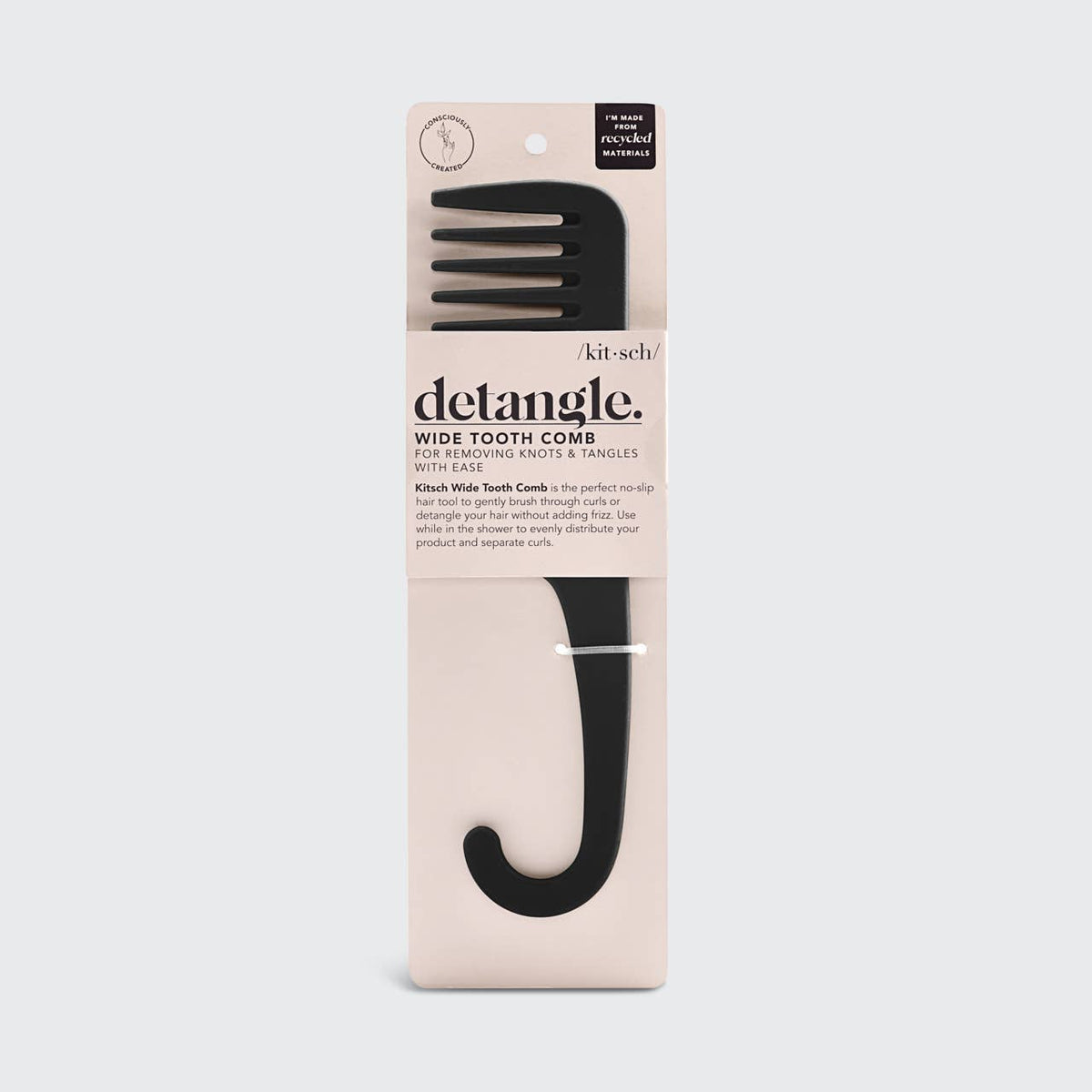 Wide Tooth Comb in Recycled Plastic, Kampa kierrätysmuovista