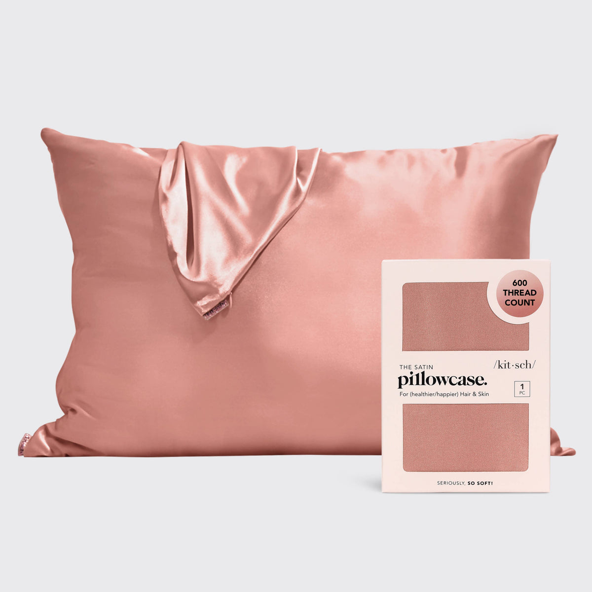 Kitsch The Satin Pillowcase - Terracotta