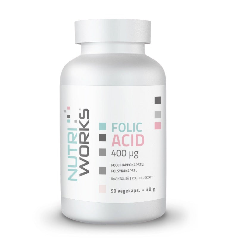 Nutri Works Folsyra 400 µg, 90 kapslar