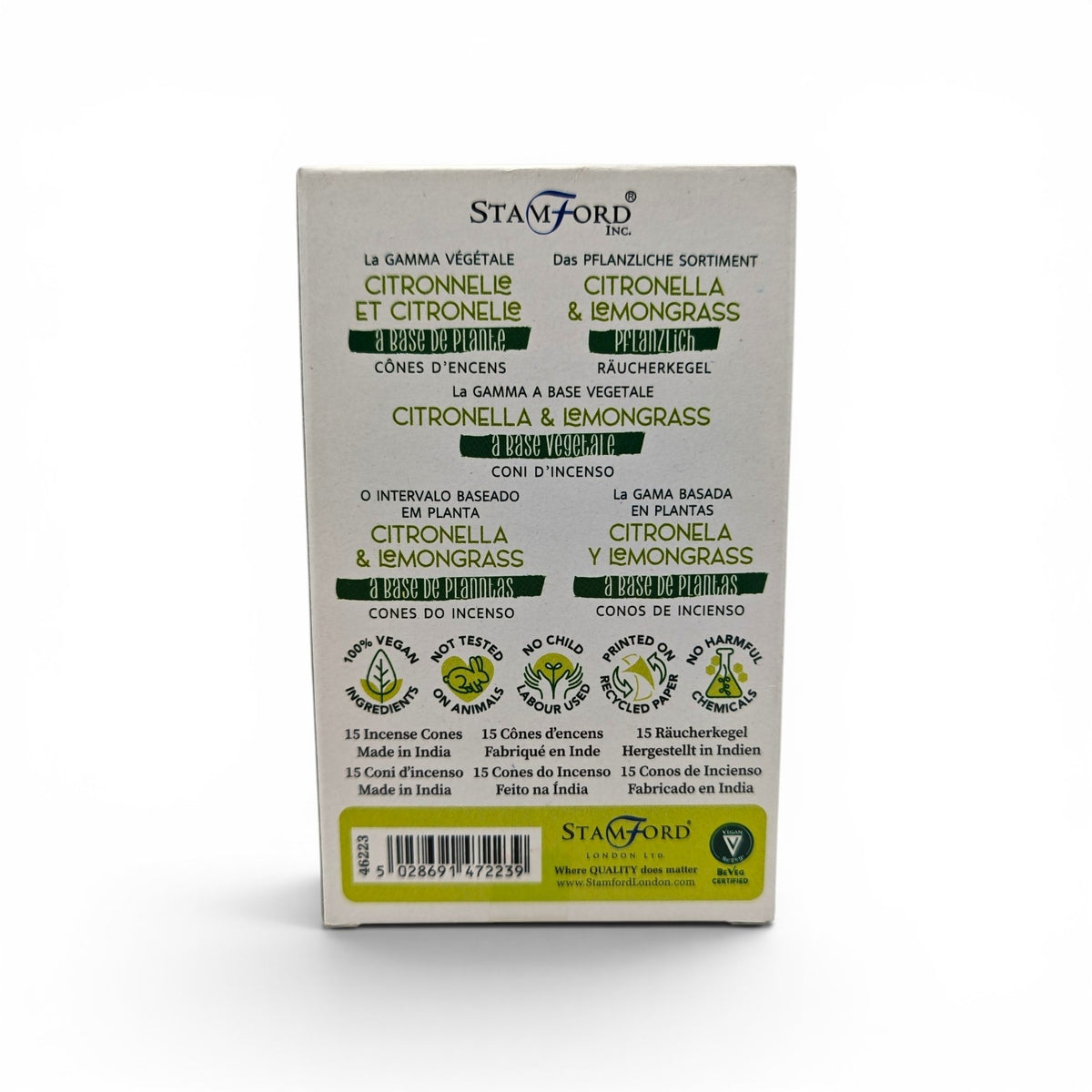 Suitsukekartio Citronella & Lemongrass